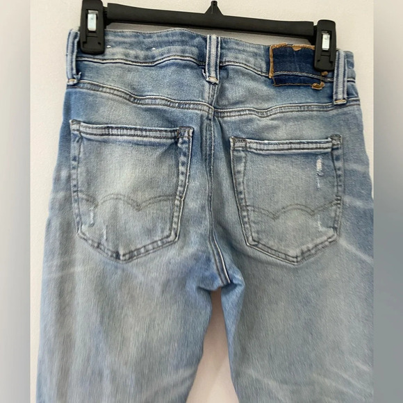 American eagle airflex high waisted Trendy Distressed Blue Jeans size 28x28 - Picture 5 of 10